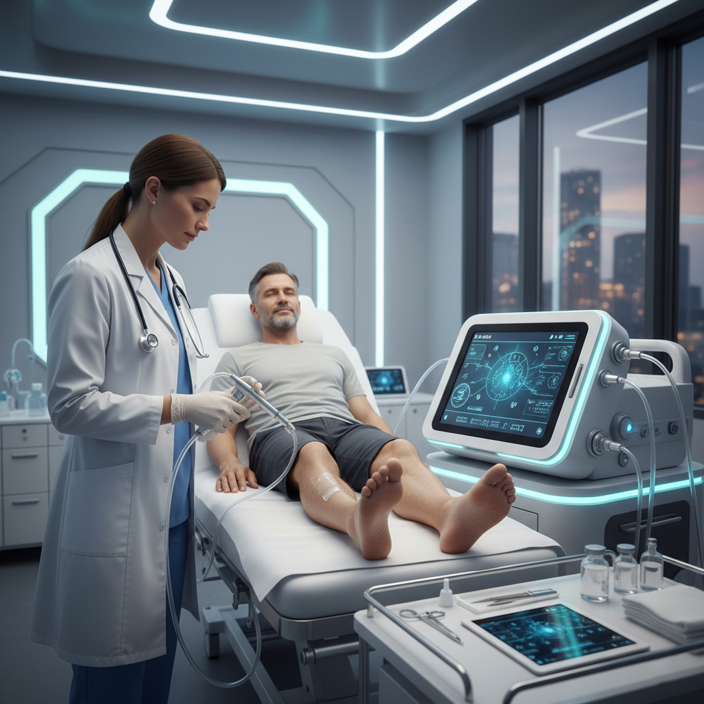 Patient receiving regenerative medicine therapy for neuropathy, illustrating innovative pain relief solutions