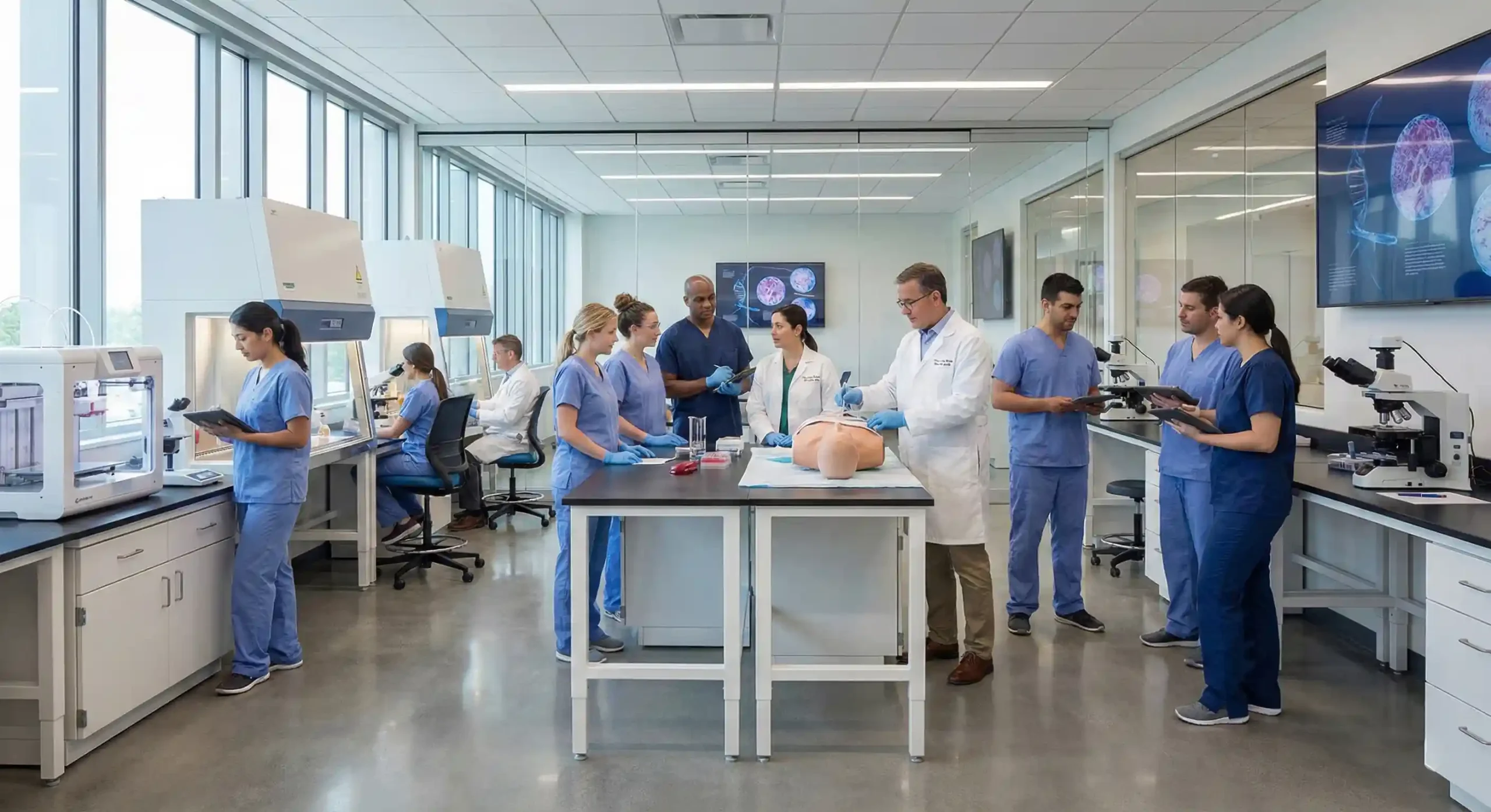 Healthcare professionals receiving hands-on regenerative medicine training at IARM to enhance their career advancement