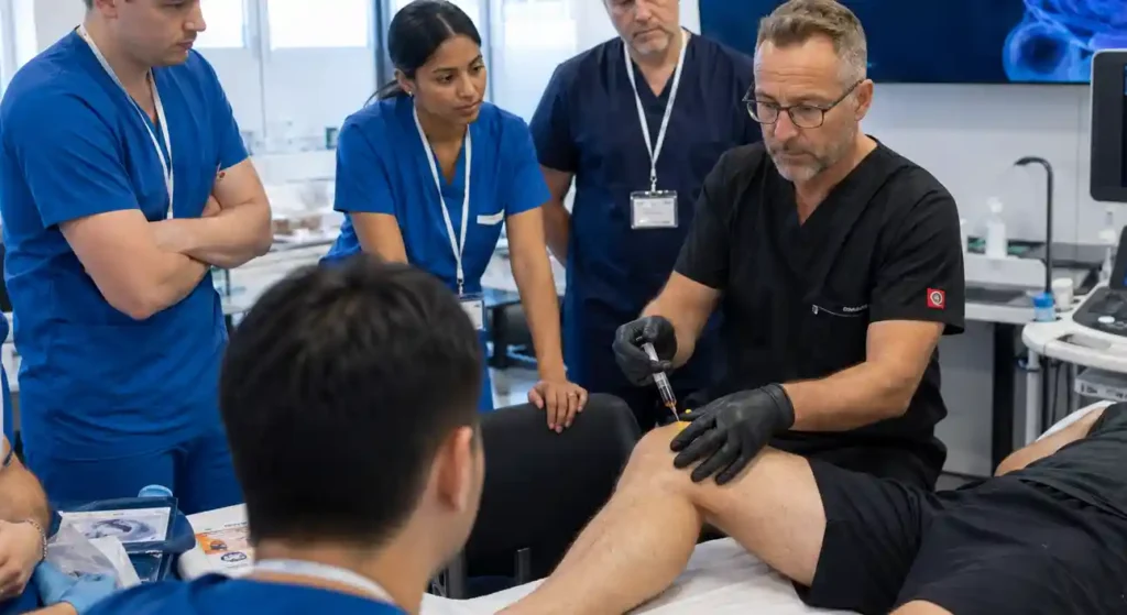 Clinicians attending IARM regenerative medicine training focused on stem cell applications and patient treatment techniques